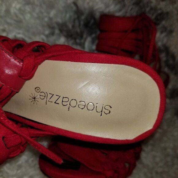 BRAND NEW SHOEDAZZLE ANKLE STRAP OPEN TOE HIGH HEEL STILETTOS SANDAL - Picture 11 of 16